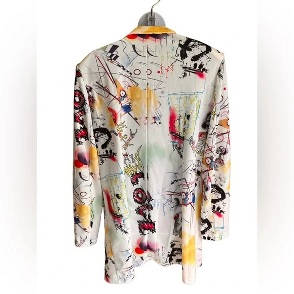 Graffiti print blazer and extra-large. Stretchy material. lightly worn. - Picture 2 of 8